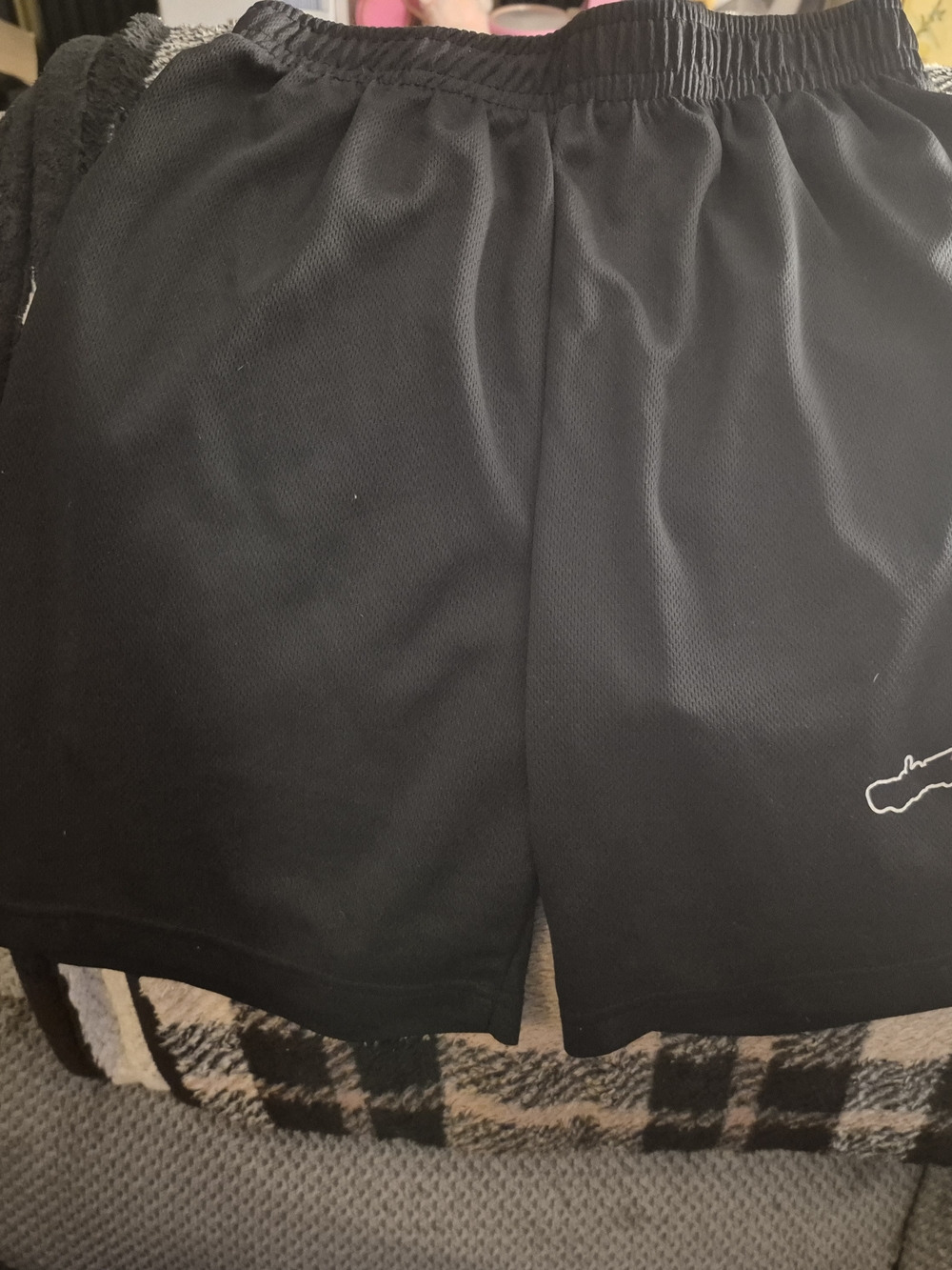 Jordan Boys Athletic Shorts L (12-13 YRS) Black Polyester Elastic Waist